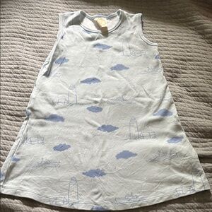 The Beaufort Bonnet Company Blue and White Kids Casual Dress